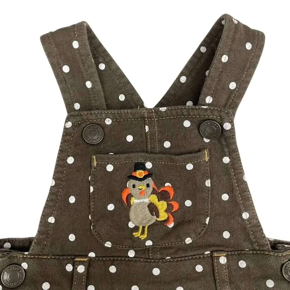 Carter’s Polka Dot Thanksgiving Turkey Jumper Girls 3 Months
